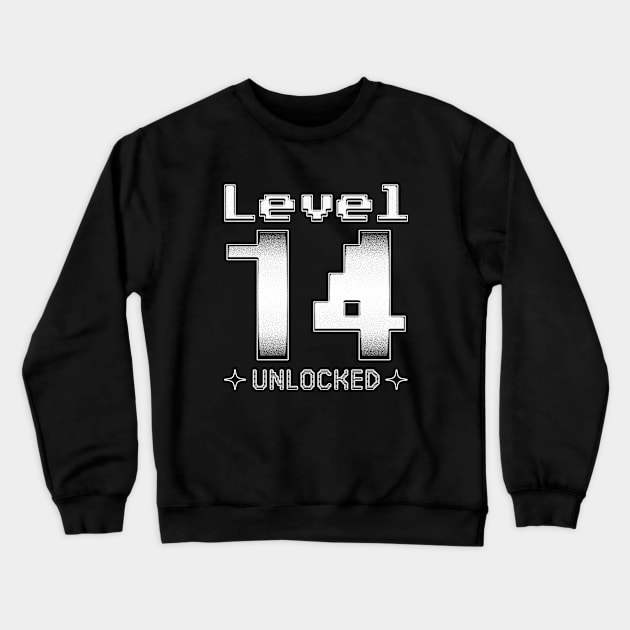 Level 14 Unlocked Crewneck Sweatshirt by  magiccatto